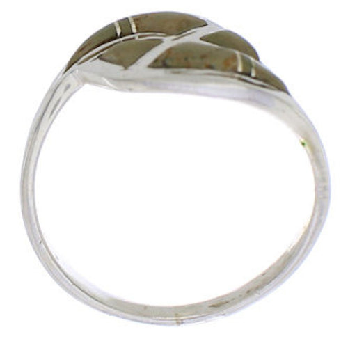 Turquoise Sterling Silver Southwestern Jewelry Ring Size 8-1/4 WX41077